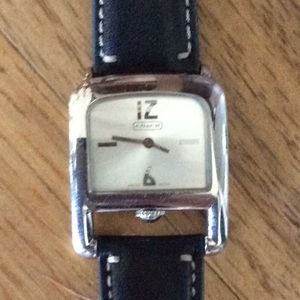 Coach Bridle Black Leather Watch